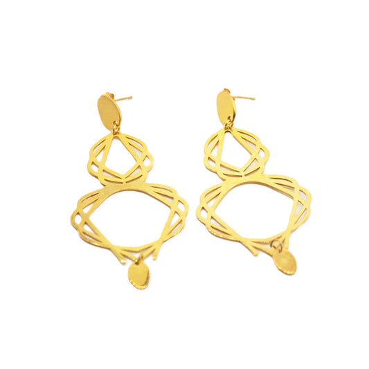 GUIMARD EIGHT EARRINGS  / silver 925, 18kt gold plated