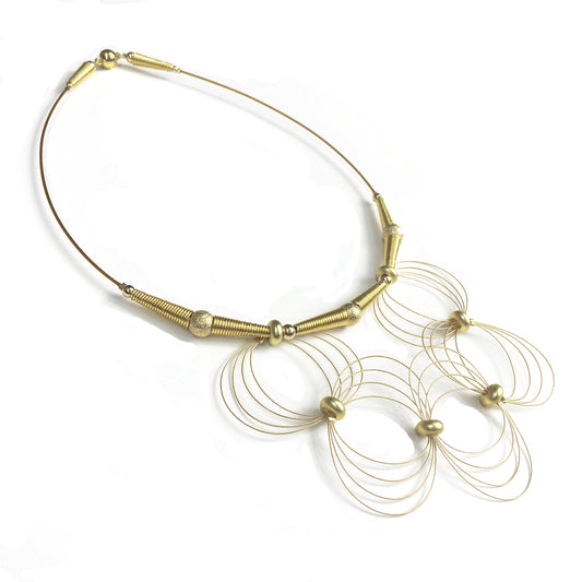ONDA NECKLACE / Wire Gold Color