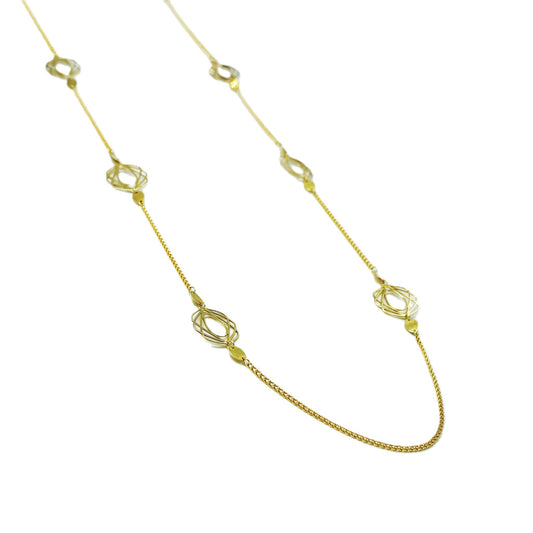 GUIMARD LONG NECKLACE / silver 925, 18kt gold plated