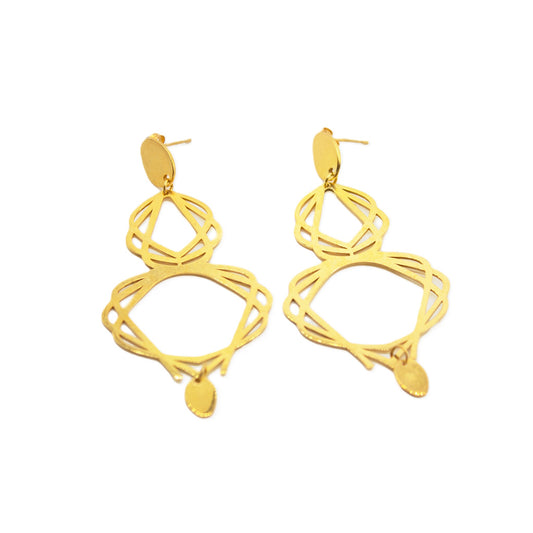 GUIMARD EIGHT EARRINGS  / silver 925, 18kt gold plated