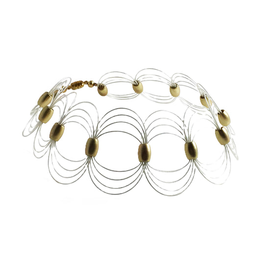 ONDA NECKLACE / Choker Necklace wire 925 Sterlling Silver