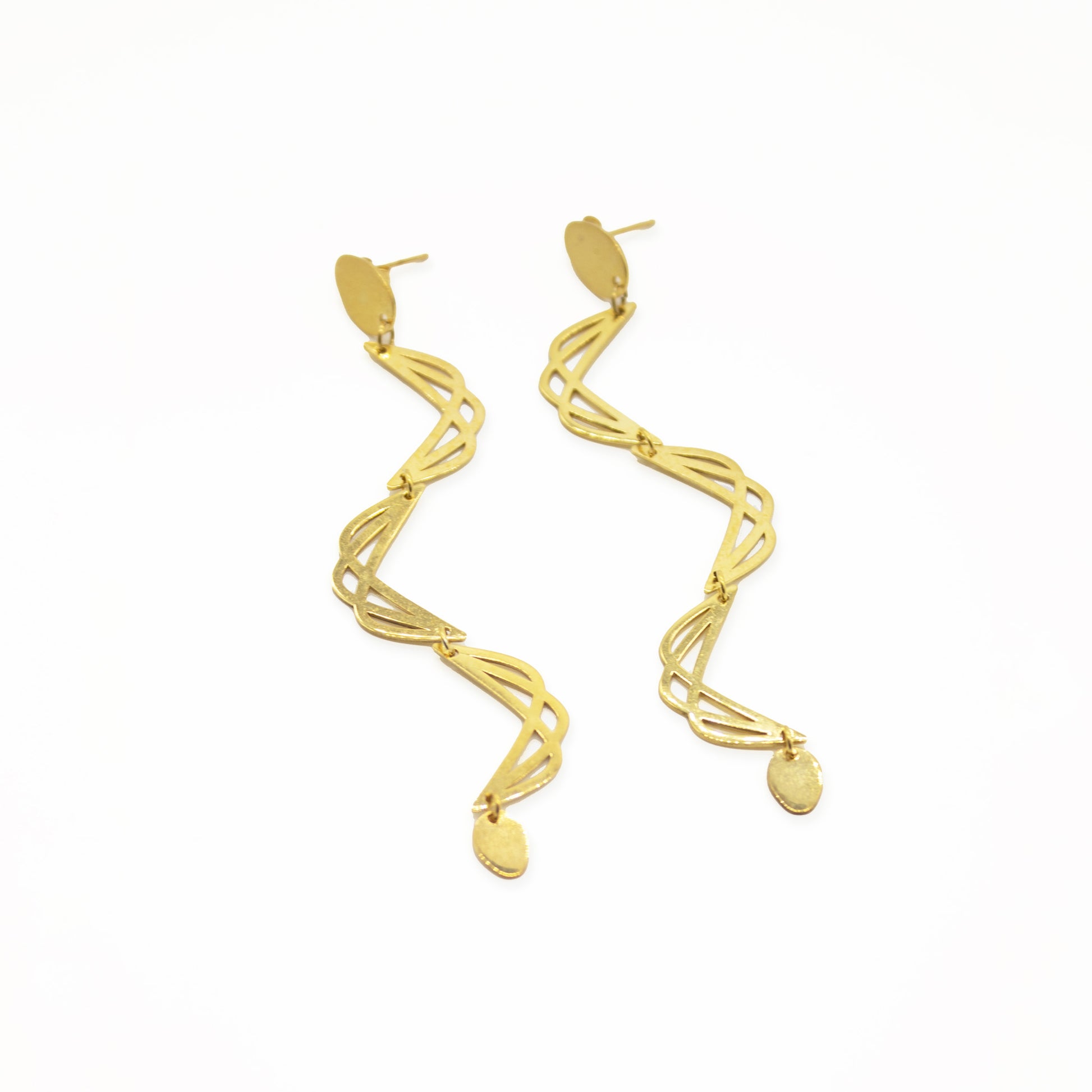 Guimard Earrings Eight / silver 925, 18kt gold plated earrings inspirados en el movimiento ART NOUVEAU del siglo XIX como homenaje al Arquitecto de la Opera de Paris, Hector Guimard / El Art Nouveau comprende formas curvas, naturales y sensuales.
