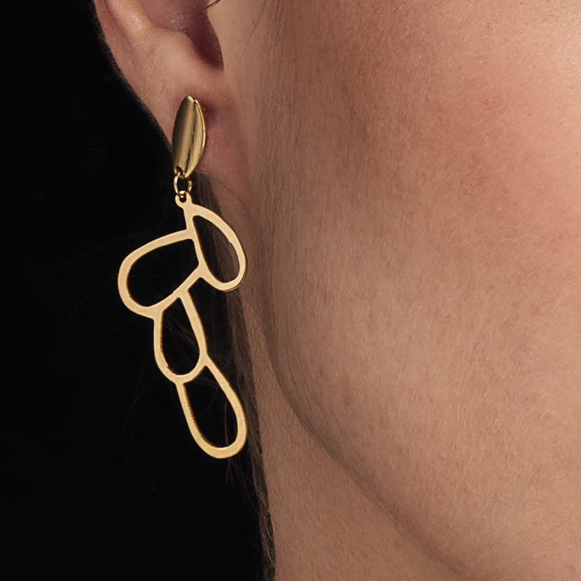 KHYRA EARRINGS / silver 925, 18kt gold plated